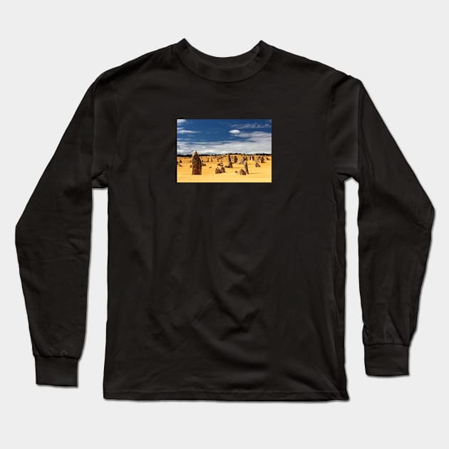 Pinnacles Desert Long Sleeve T-Shirt by opticpixil